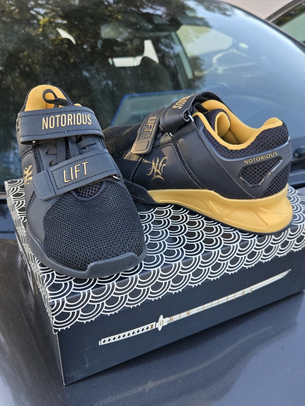 RONIN Lifters Weightlifting Shoe - Black & Gold Size W5.5